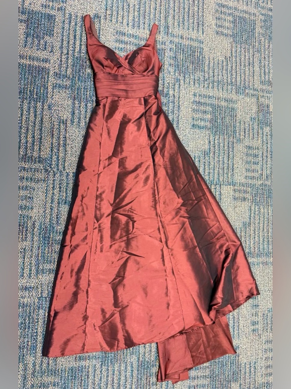 Elegant Burgundy Satin A-Line Dress - Women